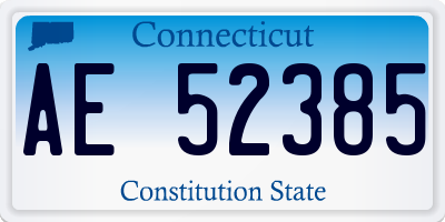 CT license plate AE52385