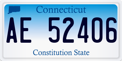CT license plate AE52406
