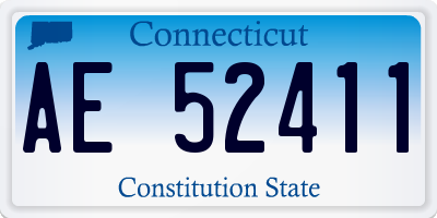 CT license plate AE52411