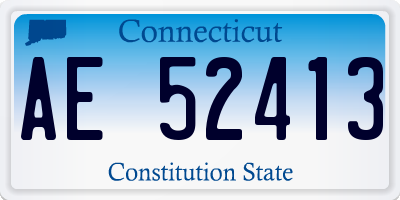CT license plate AE52413