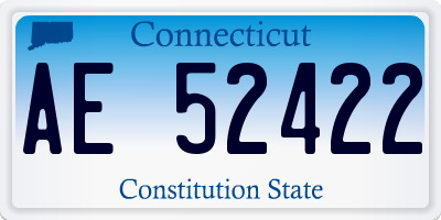 CT license plate AE52422