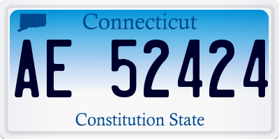 CT license plate AE52424