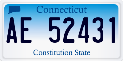 CT license plate AE52431