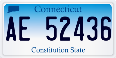 CT license plate AE52436