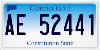CT license plate AE52441