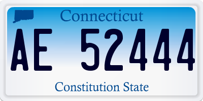 CT license plate AE52444