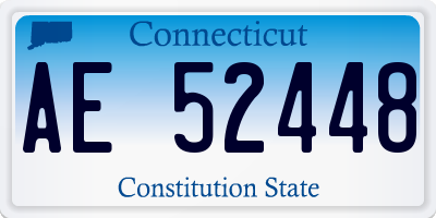 CT license plate AE52448
