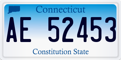 CT license plate AE52453