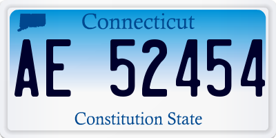 CT license plate AE52454