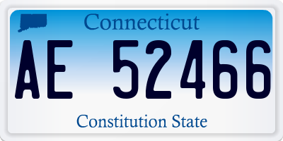 CT license plate AE52466