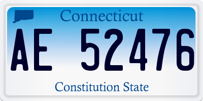 CT license plate AE52476