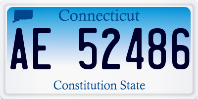 CT license plate AE52486