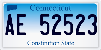 CT license plate AE52523