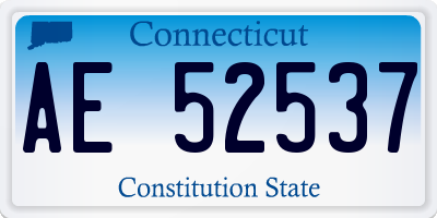 CT license plate AE52537