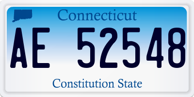 CT license plate AE52548