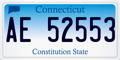 CT license plate AE52553