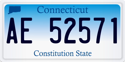 CT license plate AE52571