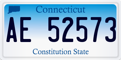 CT license plate AE52573
