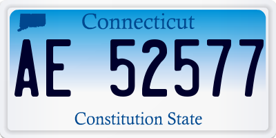 CT license plate AE52577