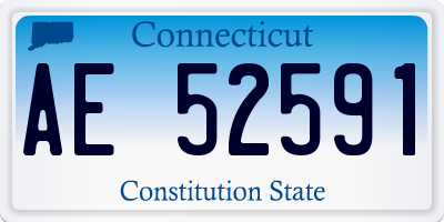 CT license plate AE52591