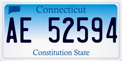 CT license plate AE52594