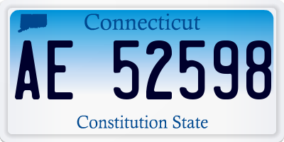 CT license plate AE52598