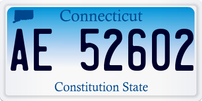 CT license plate AE52602