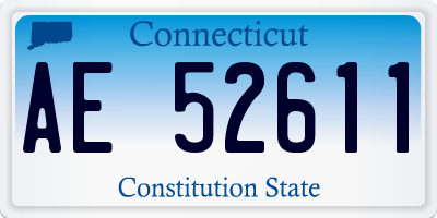 CT license plate AE52611