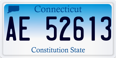 CT license plate AE52613