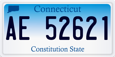 CT license plate AE52621
