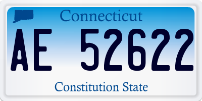 CT license plate AE52622
