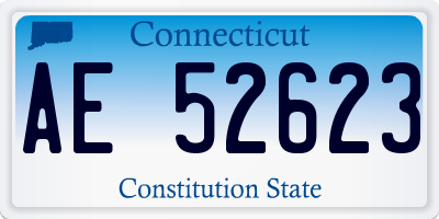CT license plate AE52623