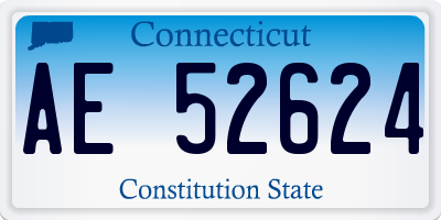 CT license plate AE52624