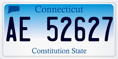 CT license plate AE52627