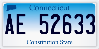 CT license plate AE52633