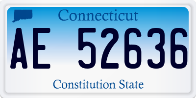 CT license plate AE52636