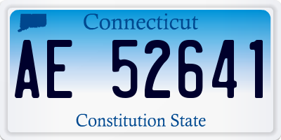 CT license plate AE52641