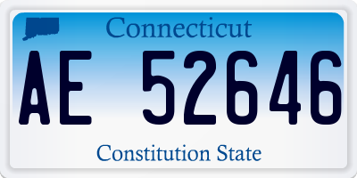CT license plate AE52646