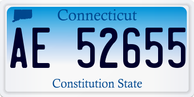 CT license plate AE52655