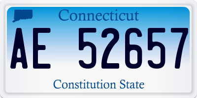 CT license plate AE52657
