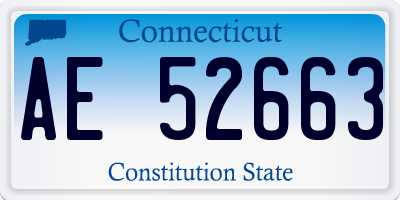 CT license plate AE52663