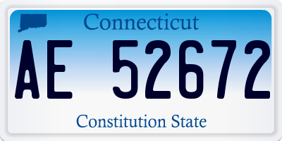 CT license plate AE52672