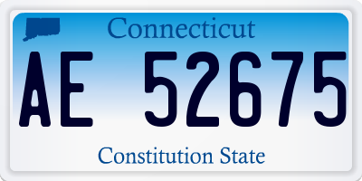 CT license plate AE52675