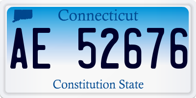 CT license plate AE52676