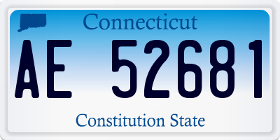 CT license plate AE52681