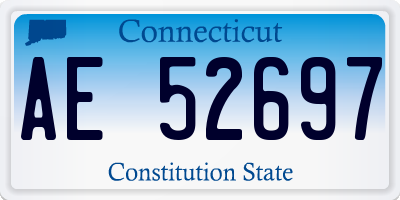 CT license plate AE52697
