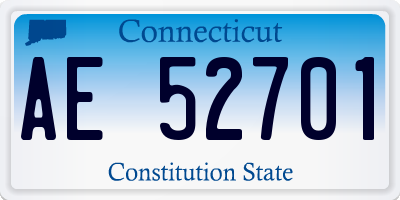 CT license plate AE52701