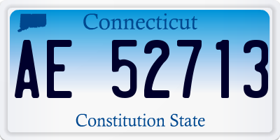 CT license plate AE52713