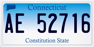 CT license plate AE52716