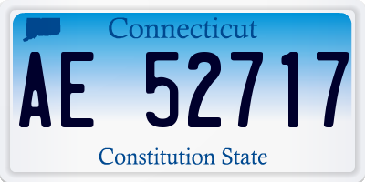CT license plate AE52717